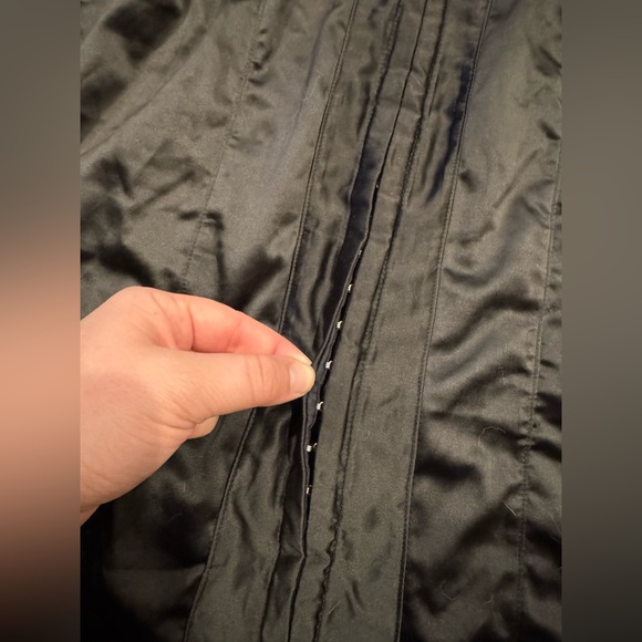 Urban Outfitters Black Satin Lace Corset Slip Dress size Large - Picture 7 of 8